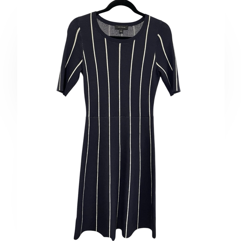 Ann Taylor vertical striped dress